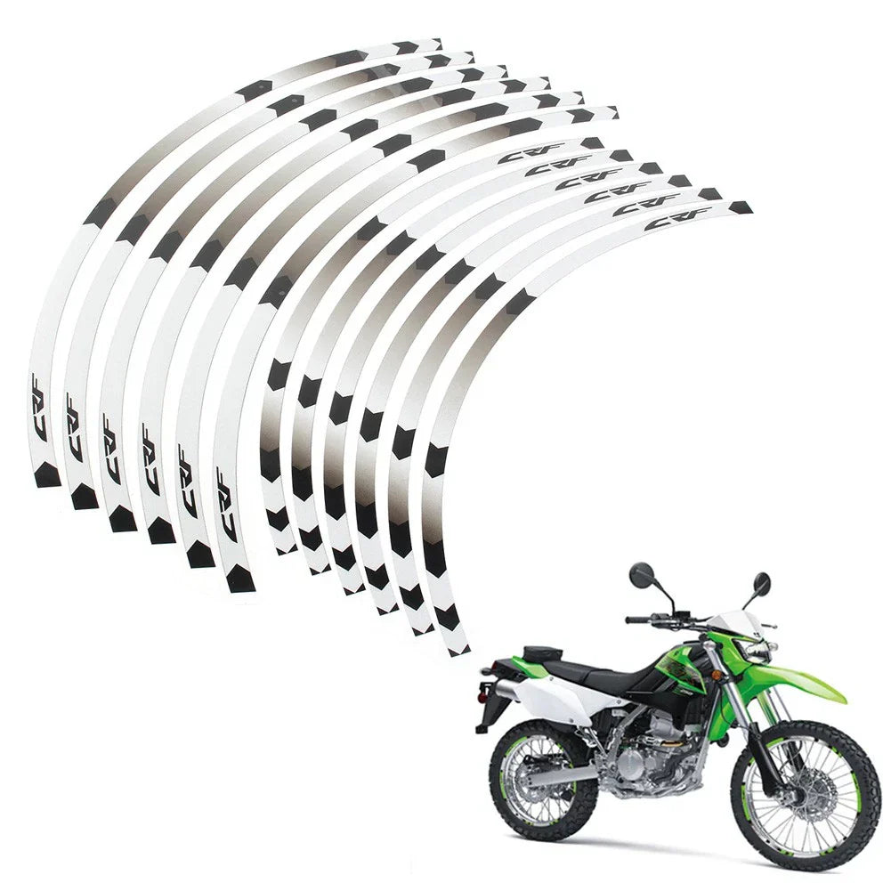 19" Rim Wheel Stickers White for Honda CRF 450R 2002-2021, CRF 250R 2003-2021