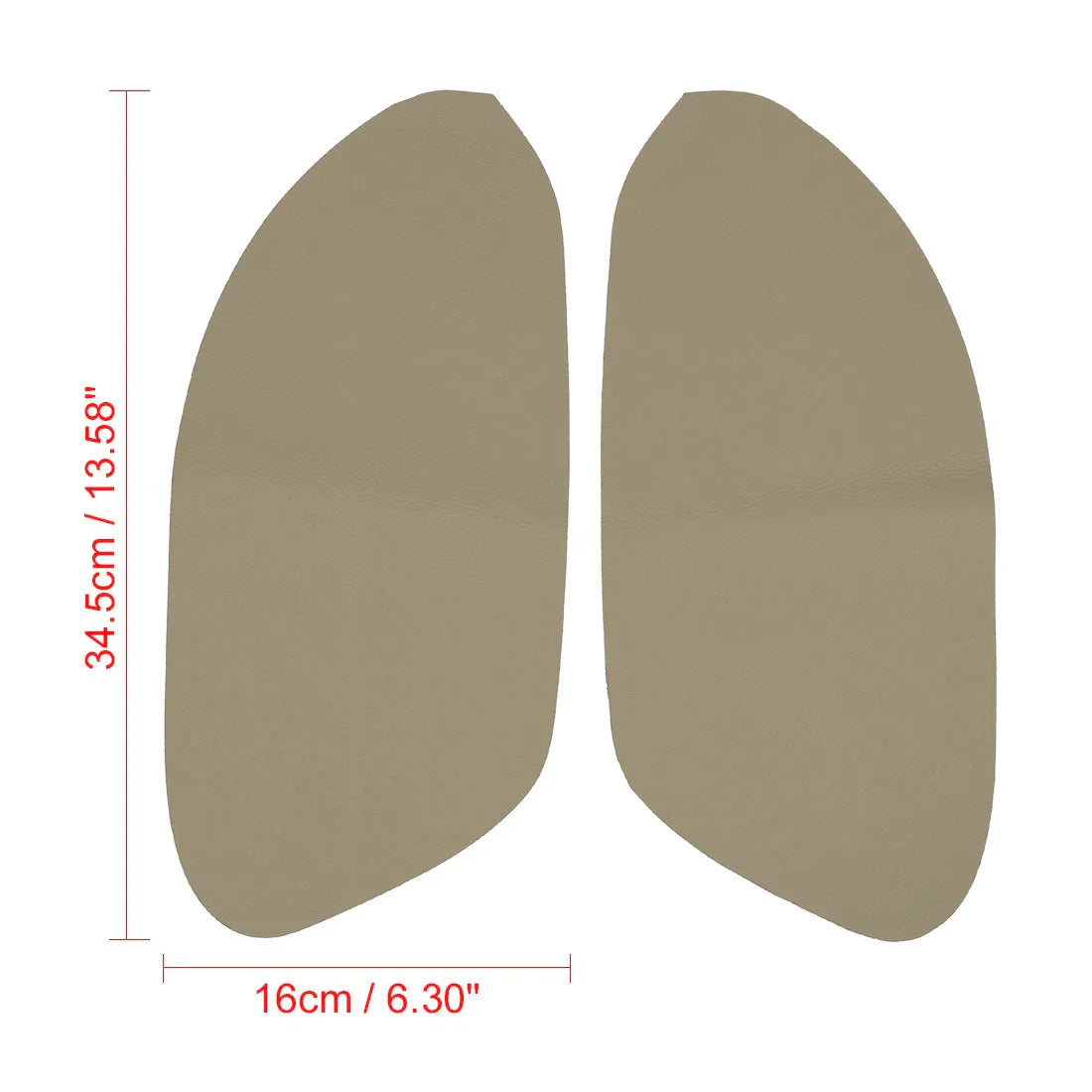 Car Front Door Panels Armrest Covers Beige for Honda Accord Sedan (2008-2012)