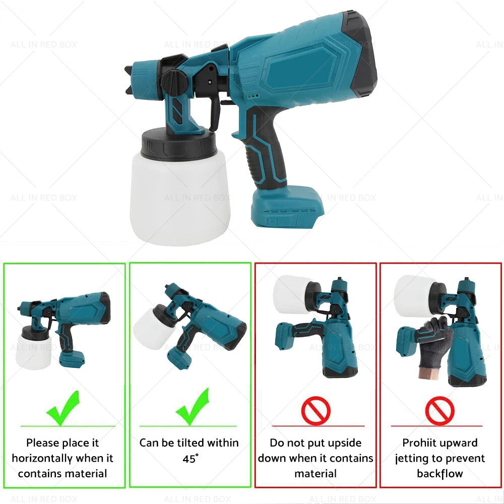 Makita Cordless Paint Sprayer for Battery Electric Spray Gun