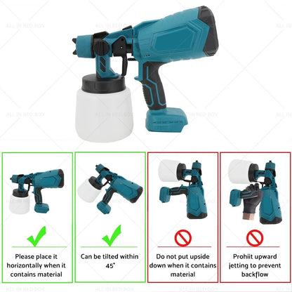 Makita Cordless Paint Sprayer for Battery Electric Spray Gun