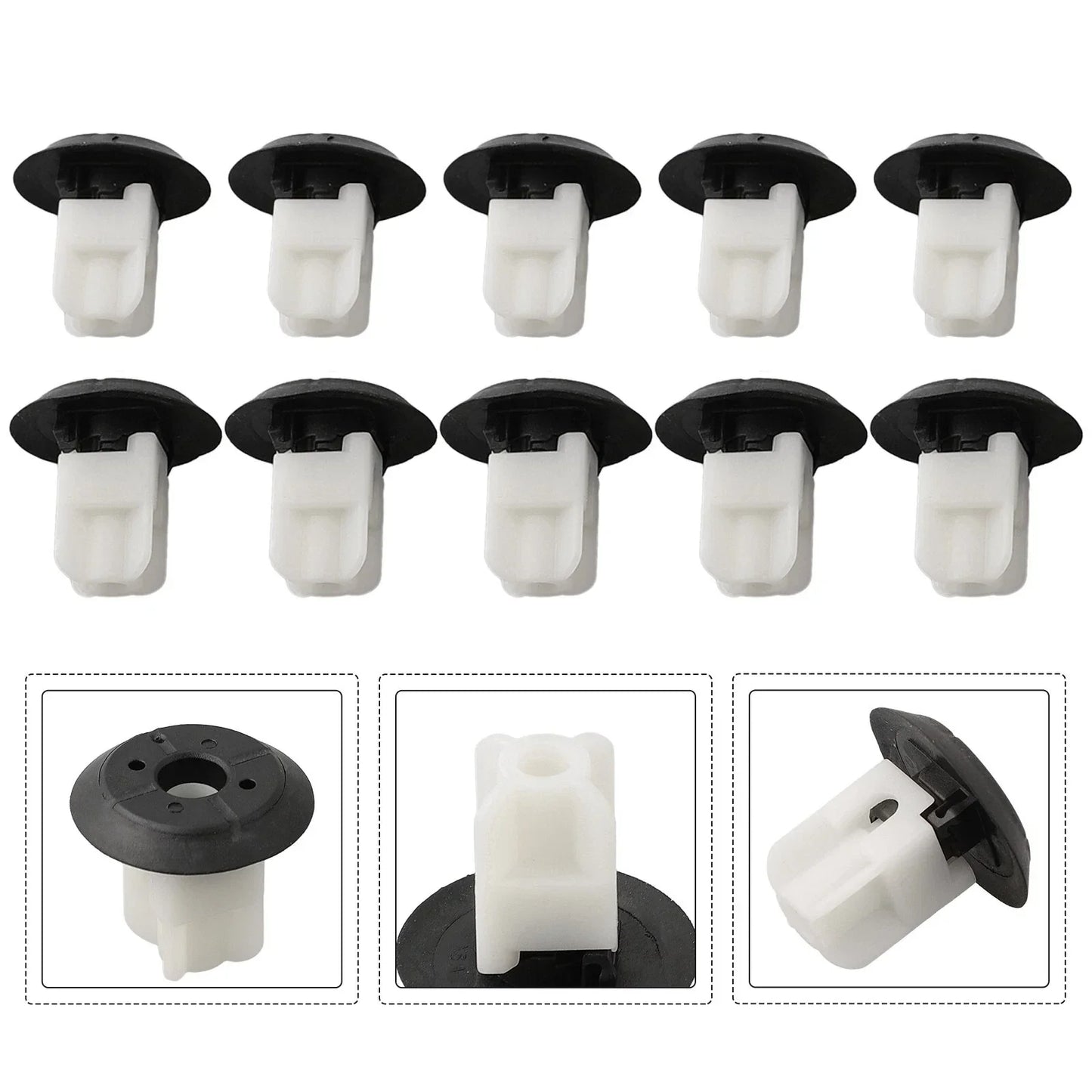 Plastic Auto Fastener Clip Pack of 10 for Cars