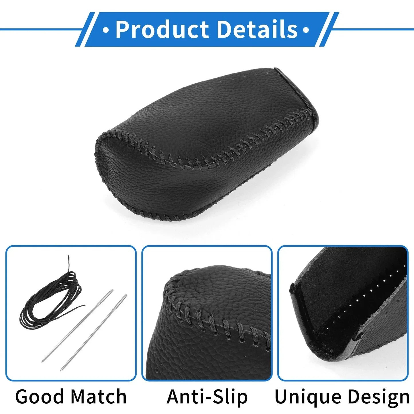 Car Gear Shift Knob Cover for Hyundai Tucson (2010-2013) - Pebbled Black