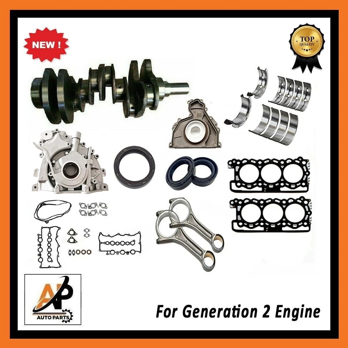 Crankshaft Engine Rebuild Part Kit for Jaguar Land Rover 3.0 TDV6 (2007–2017)