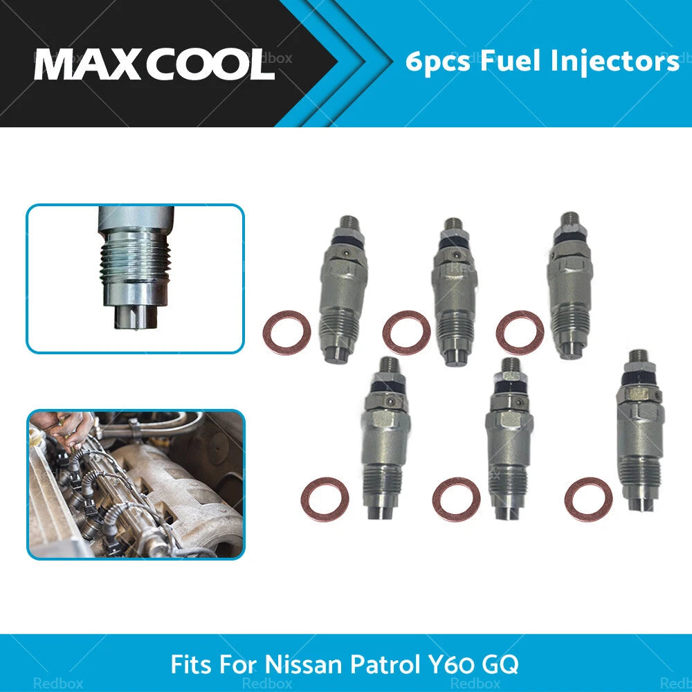 6 x Diesel Fuel Injectors for Nissan Patrol GQ Y60 (1997-2000)