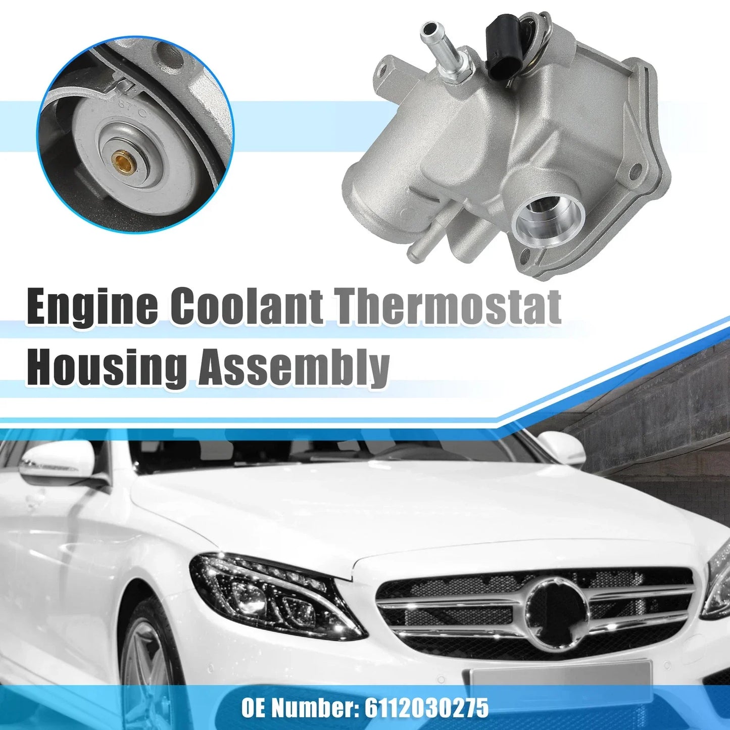 Engine Coolant Thermostat Housing for Mercedes C-Class (2015-2023)