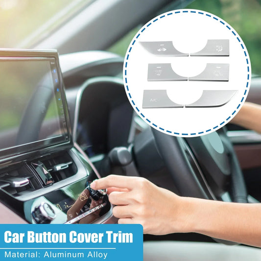 AC Button Cover Trim for Honda Civic 11th Gen (2022-2023) - Aluminum Alloy Silver