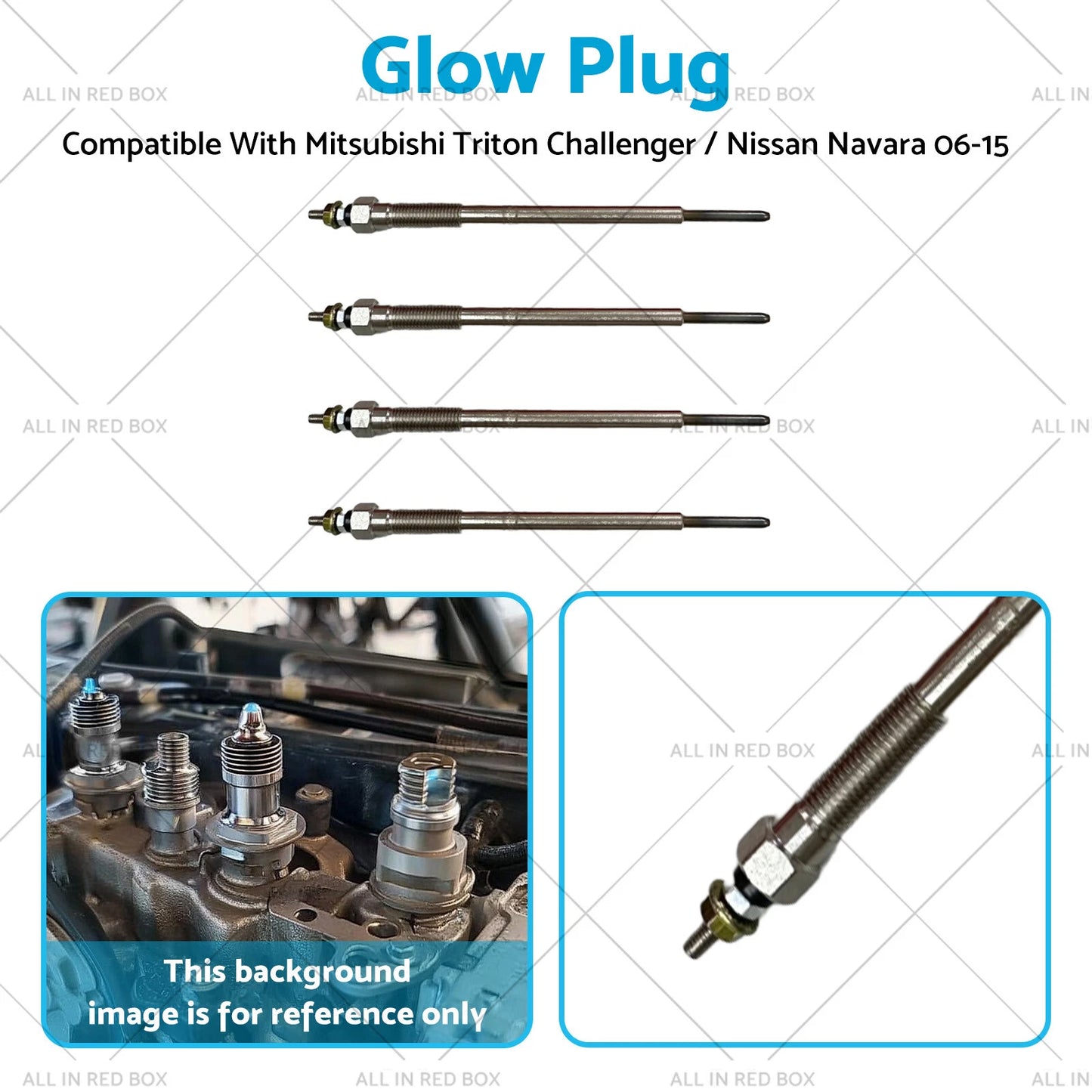 4 Pcs Glow Plugs for Mitsubishi Challenger Triton ML MN (2009-2015)