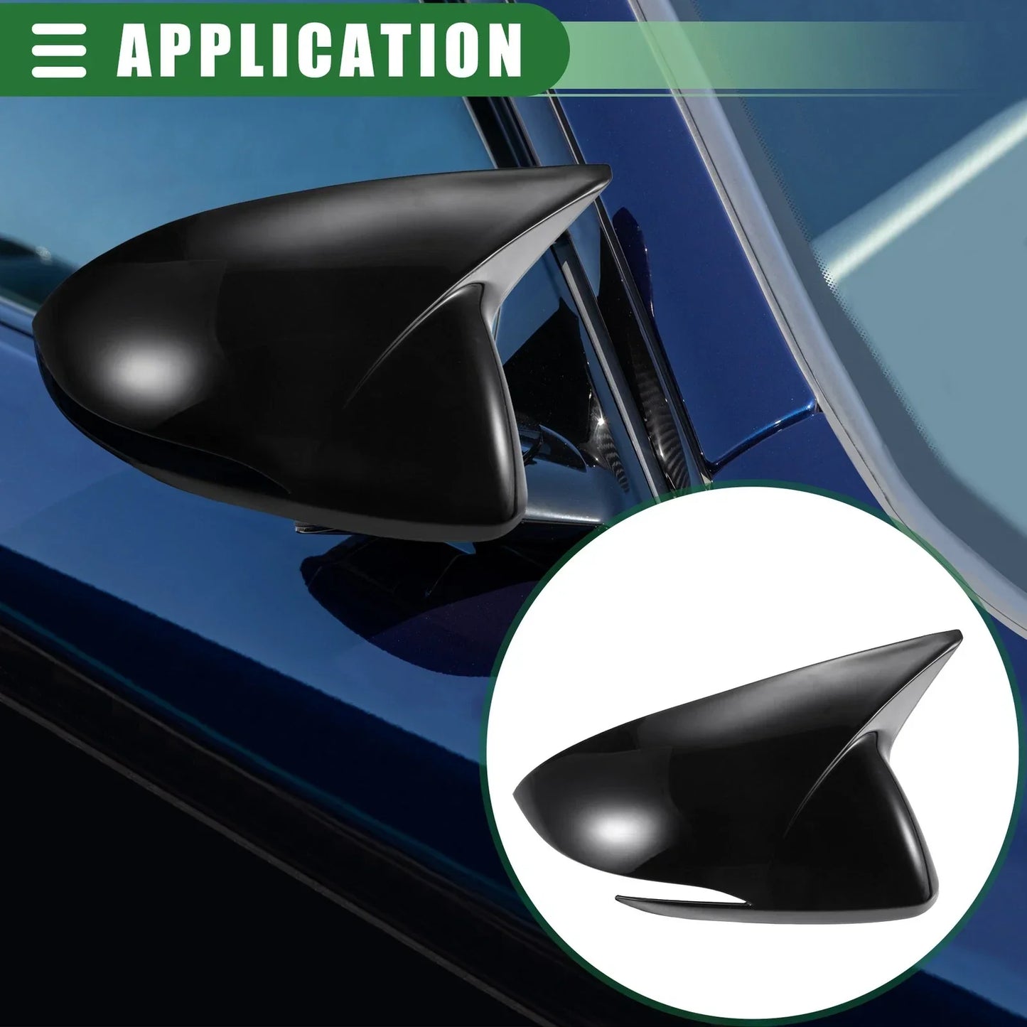 Rearview Mirror Caps for Hyundai Elantra 2017-2020 - Gloss Black (2017-2020)
