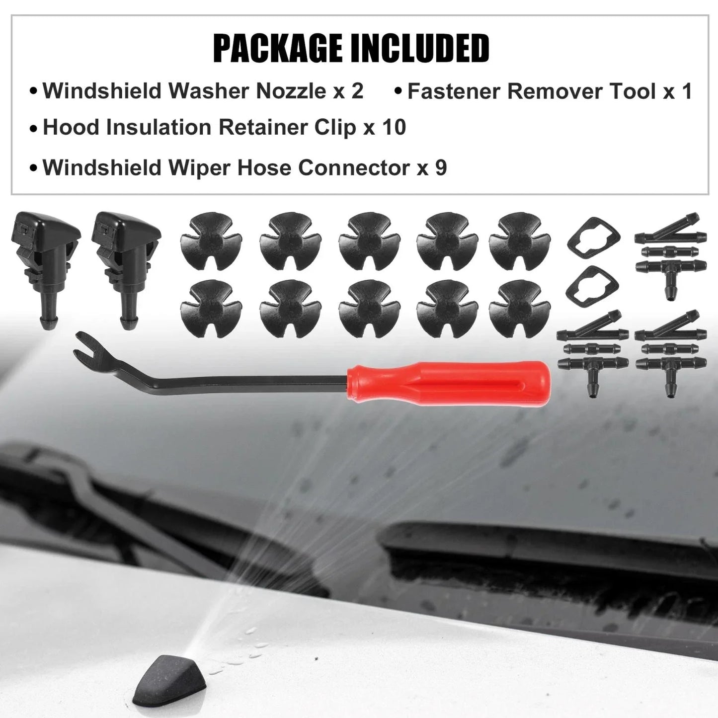24 x Front Windshield Washer Nozzles for Dodge Neon (2000-2005)
