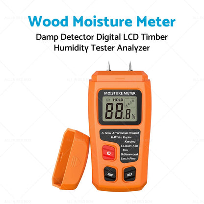 Digital LCD Wood Moisture Meter Damp Detector Humidity Tester