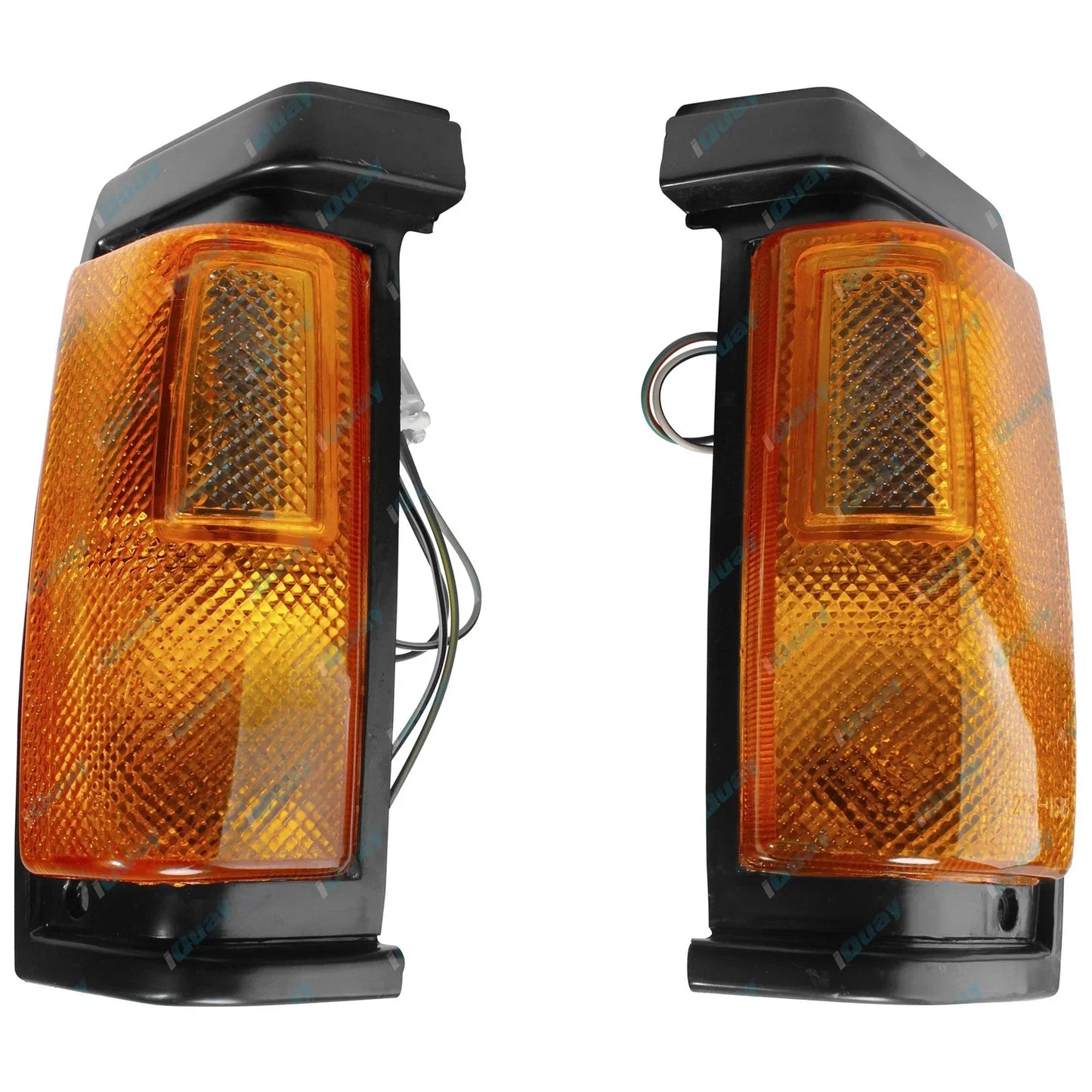 LH+RH Corner Indicator Amber Blinker Lamps for Nissan Navara D21 Ute 1986-1989