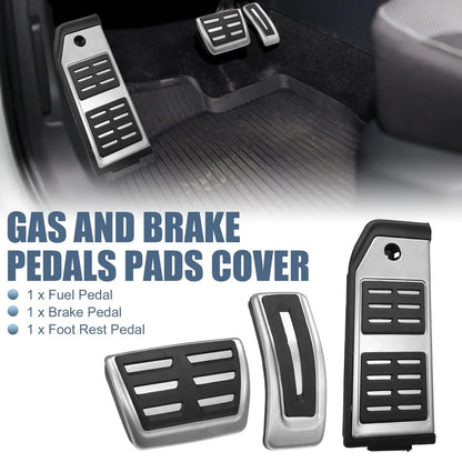 3 x Gas Brake Foot Rest Pedal Covers for Audi Q7 Q8 & Porsche Cayenne