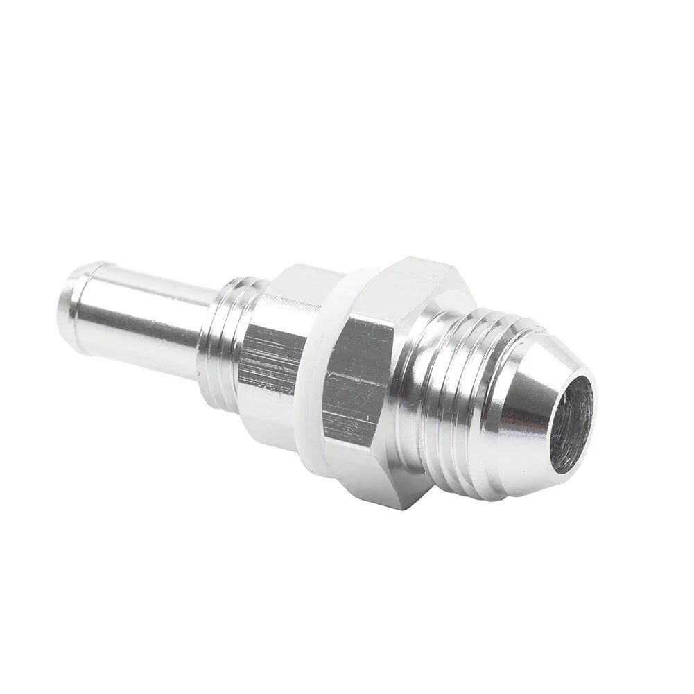 8AN Male Flare Bulkhead to 3/8" Hose Barb Fuel Tank Fitting for Universal (N/A)