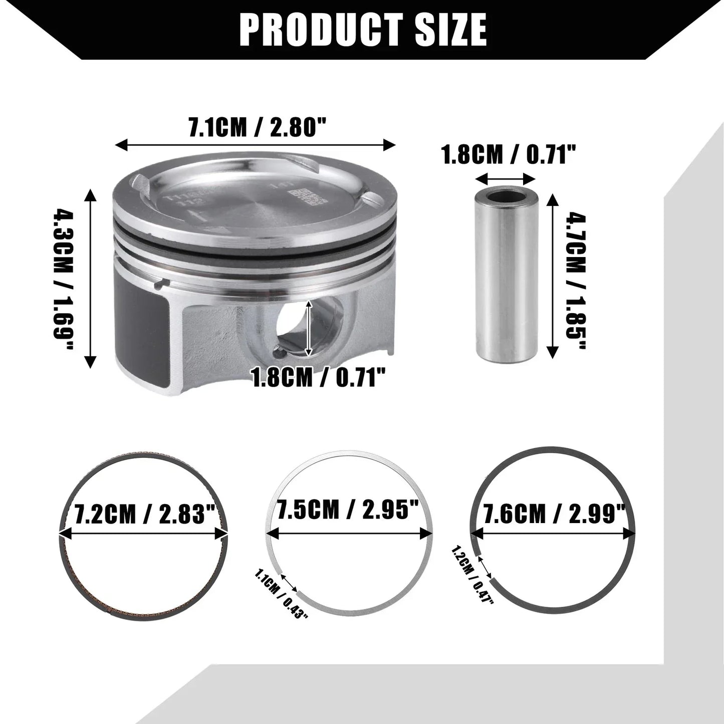 Engine Piston & Pin Snap Ring for Chevrolet Cruze 1.4L L4 (2011-2016)