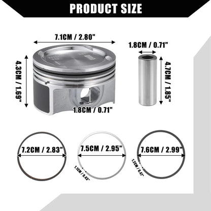 Engine Piston & Pin Snap Ring for Chevrolet Cruze 1.4L L4 (2011-2016)