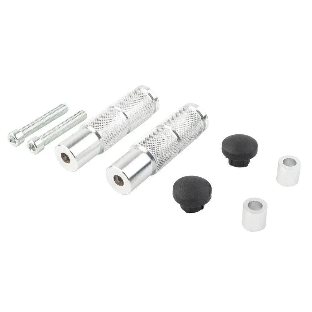 CNC Silver Rear Foot Pegs for Universal Motorcycle