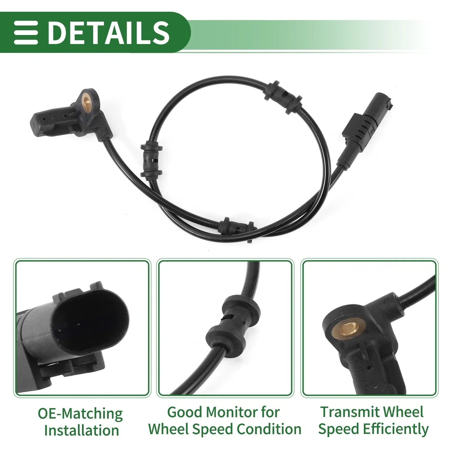 ABS Wheel Speed Sensor for Mercedes-Benz W163 ML320 (2002-2005)