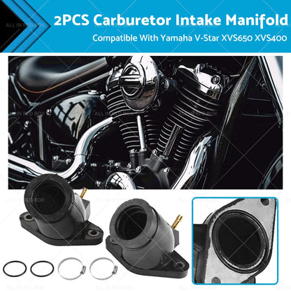 Carburetor Intake Manifold Boots for Yamaha V-Star XVS650 (1998-2016)