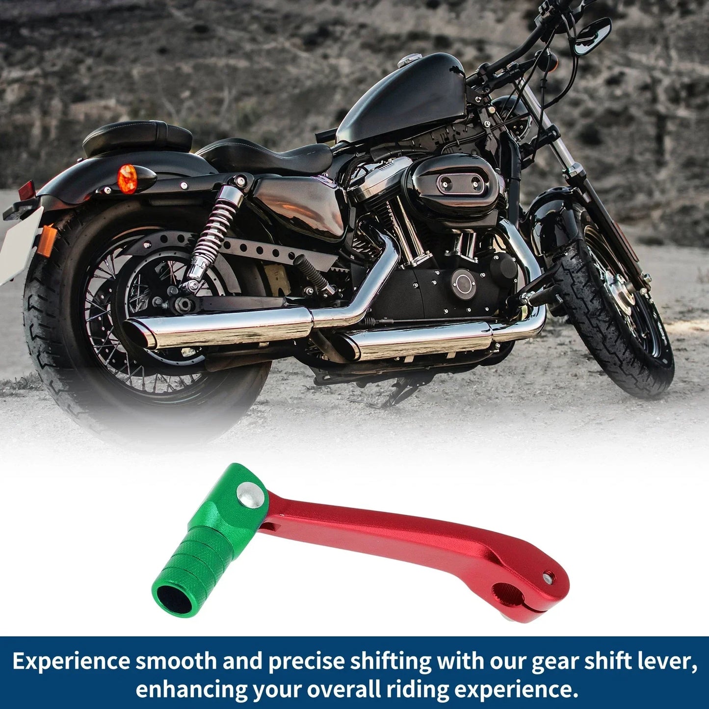Folding Motorcycle Gear Shifter Lever for Honda CRF150F (2003-2017) Red/Green