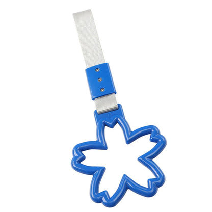 Blue Cherry Blossom Ring Handle Strap for Train Bus Charm Tools