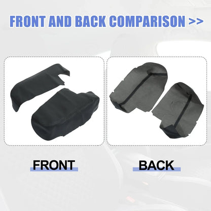 Front Door Armrest Cover Pad for Honda Ridgeline (2006-2014) - 1 Pair Black