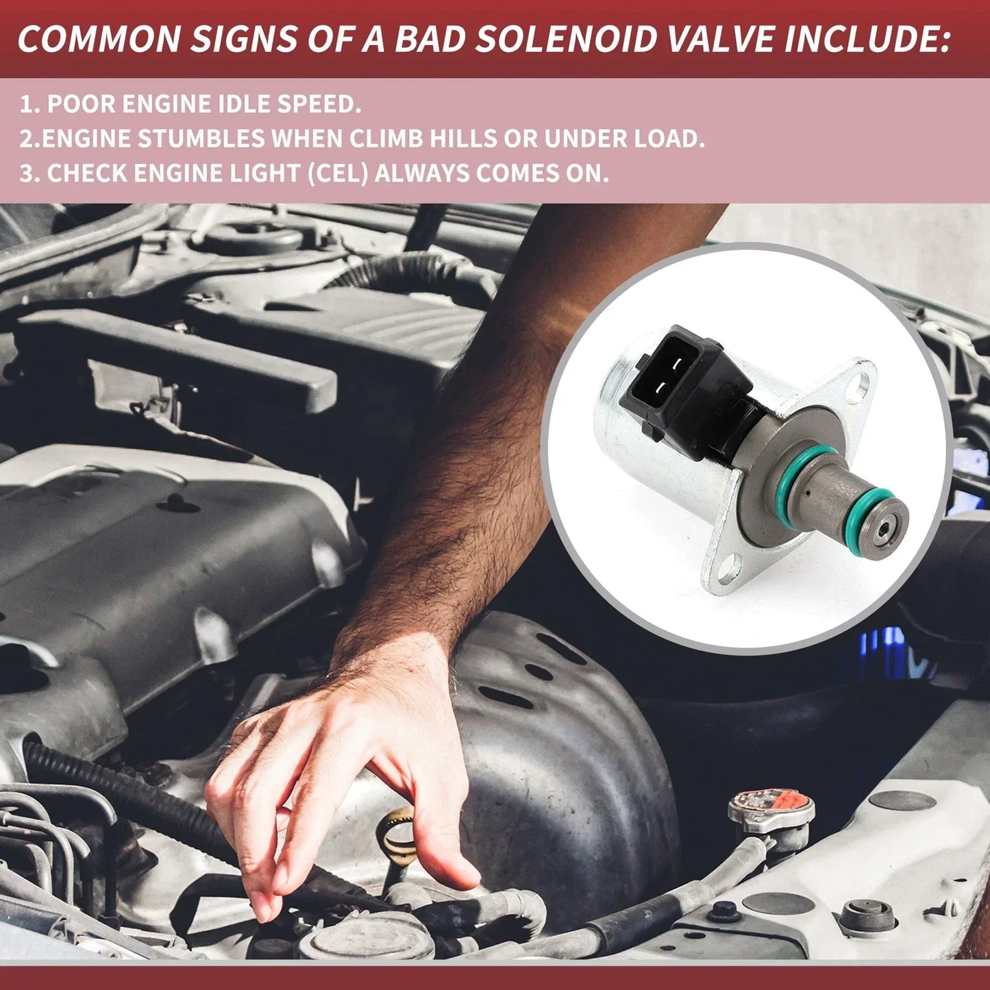 Power Steering Solenoid Valve for Mercedes-Benz W204 W211 W212 W164 (2008-2016)