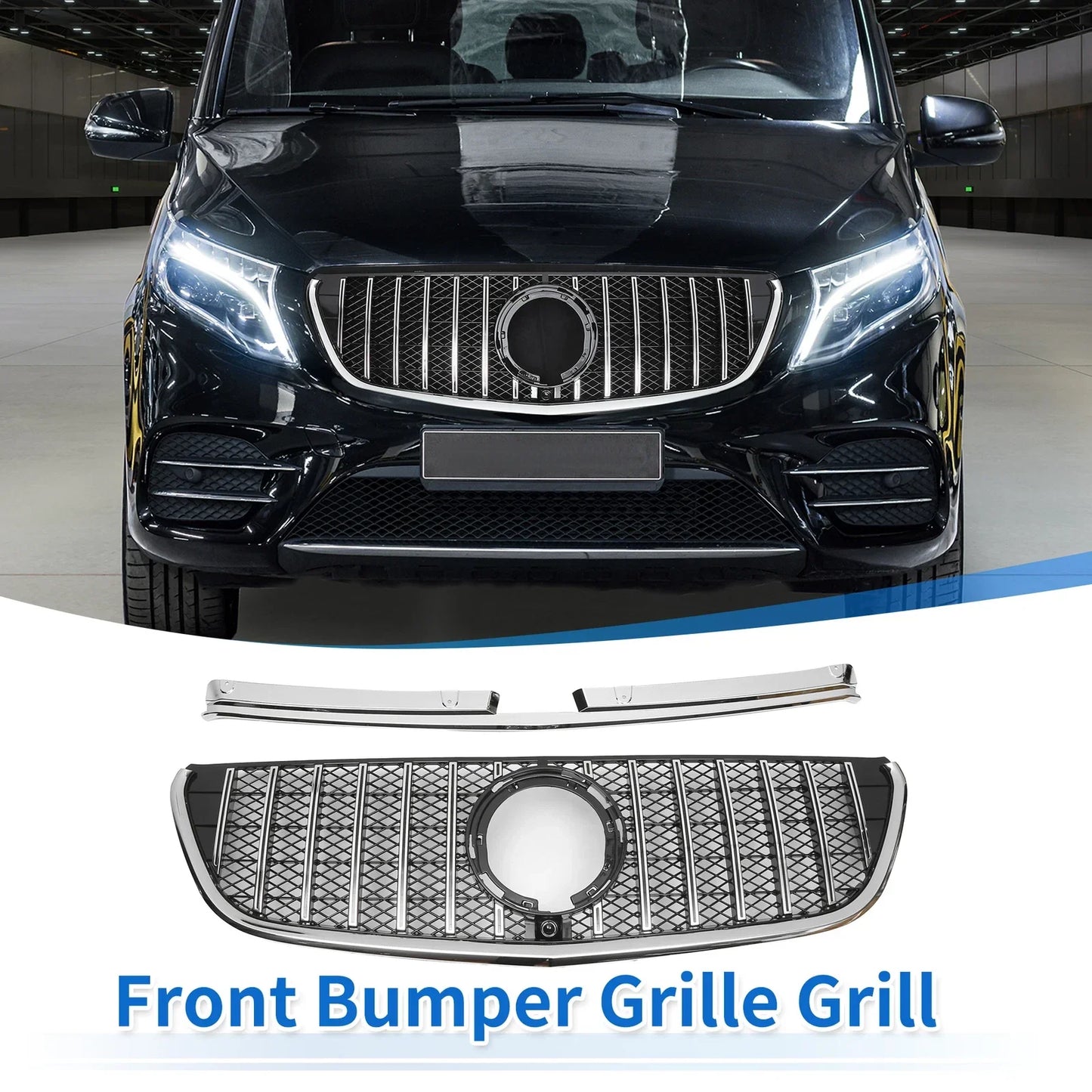Front Upper Bumper Grille for Mercedes-Benz VITO-Class (2014-2023)
