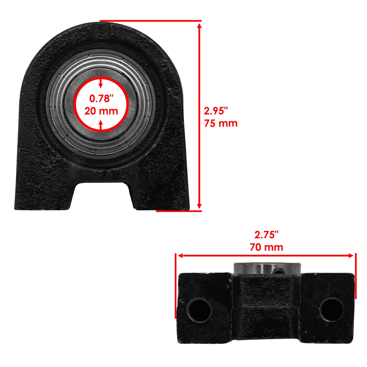 Caltric Drive Shaft Support Bearing Replacement for John Deere XUV Gator (2010–2015)