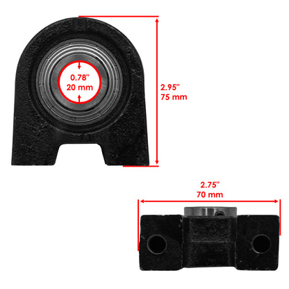 Caltric Drive Shaft Support Bearing Replacement for John Deere XUV Gator (2010–2015)