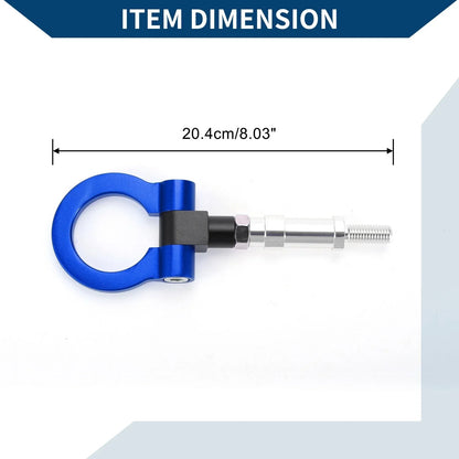 Tow Hook Ring 23.0cm for Honda S2000 (2000-2009) - Metal Towing Hook, Blue