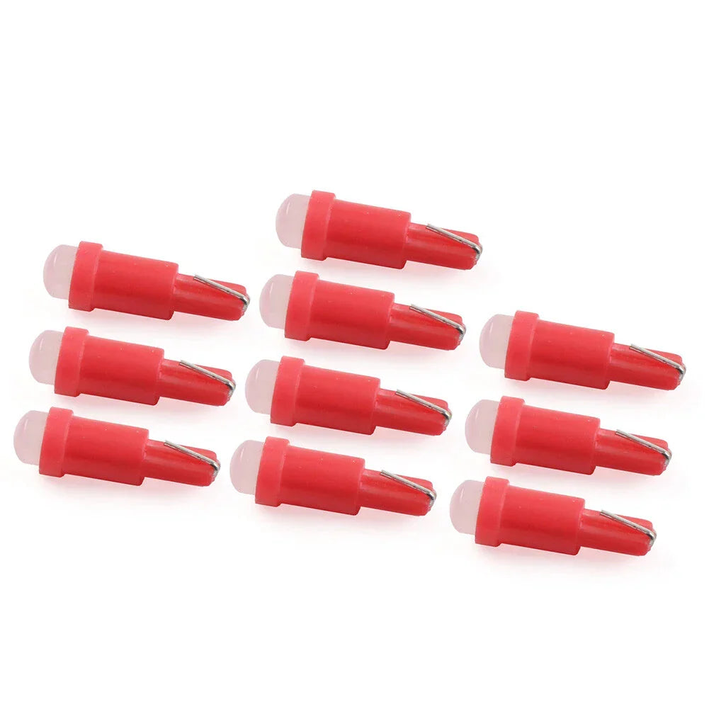 Red T5 1 SMD Dashboard Gauge Indicator Light Bulbs for Car