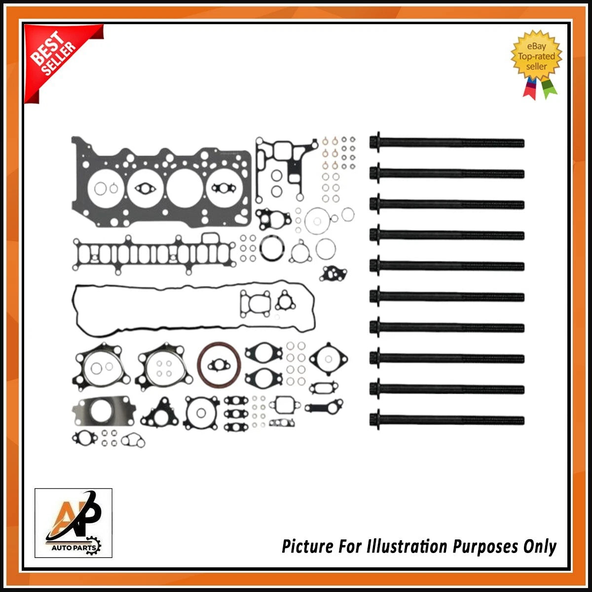Full Gasket Set with Head Bolts for Mazda 2.2D SHY1 Diesel (2013–2016)