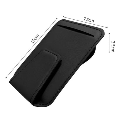Car Sunglasses Holder / Sun Visor Clip Leather Eyeglasses Hanger for Car