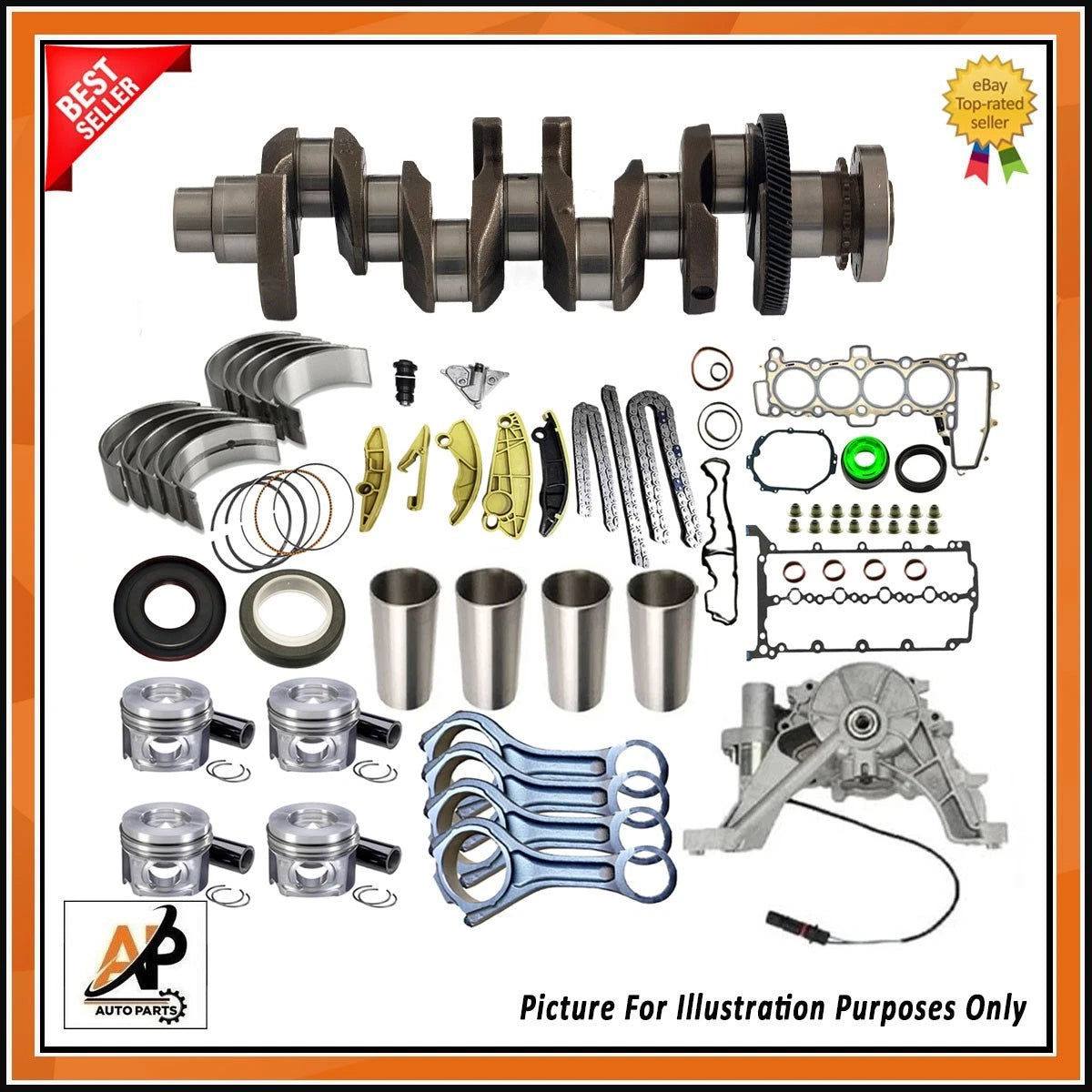 Crankshaft Engine Rebuild for Jaguar XF Sportbrake 204DTA (2016–2020)