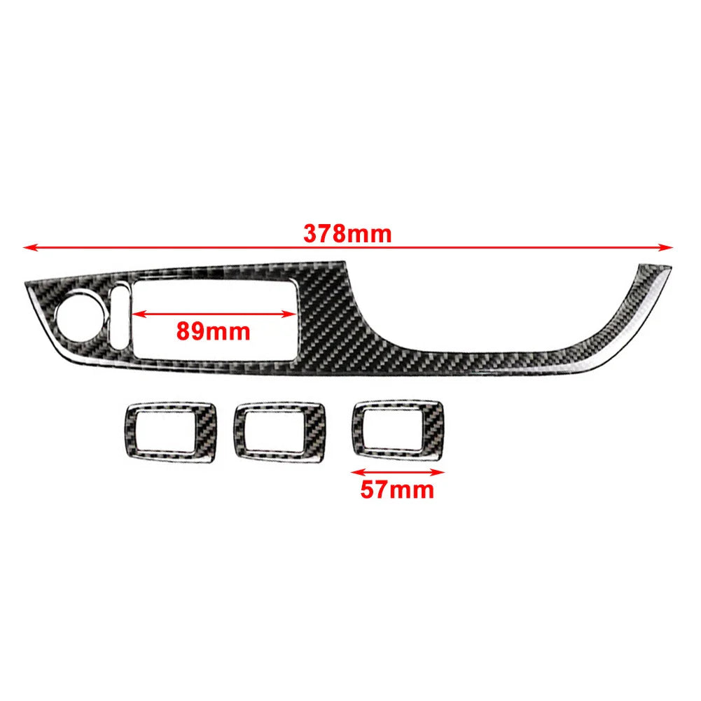 4pcs Window Lift Switch Panel Cover Trim for BMW 3 Series (2005-2012)