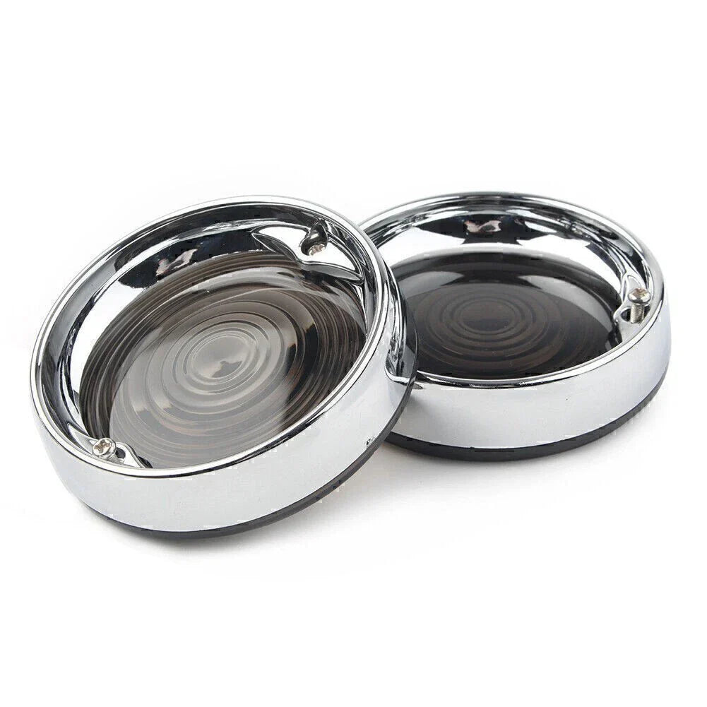 Smoke Lens Turn Signal Bezels & Trim Rings for Harley Touring Road King (2009-2023)