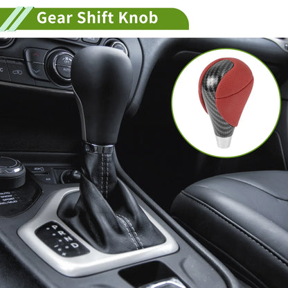 Automatic Gear Shift Knob for Lexus ES350 2007-2015 - Plastic Faux Leather Red Black