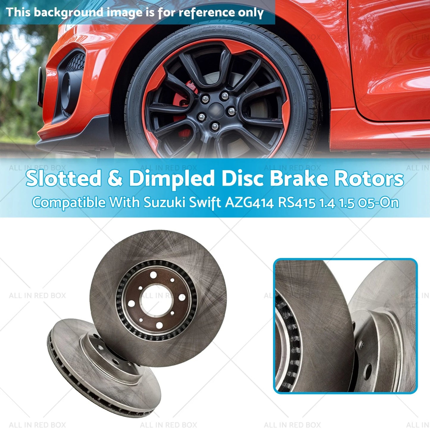 Front Brake Rotors Slotted for Suzuki Swift FZ 1.4 RS415 1.5 (2005-On)