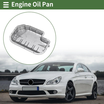 Engine Oil Pan for Mercedes Benz CL55 (2000-2006) - Aluminum Silver Tone, 1 Pc