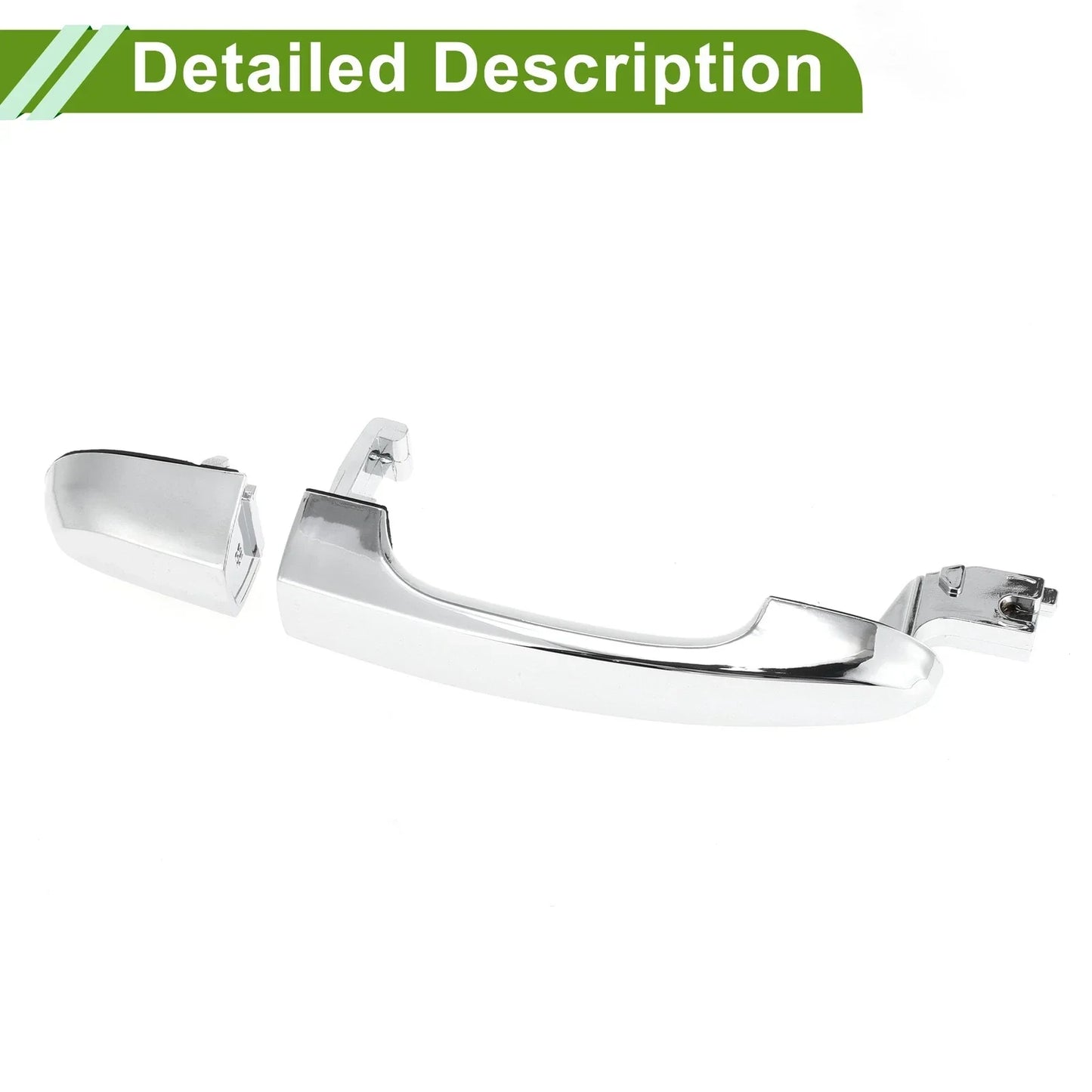Exterior Door Handle for Hyundai Kia Silver Tone Rear Right (2011-2016)