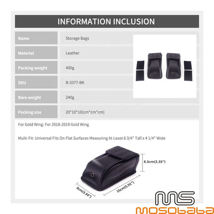 Custom Storage Bags Saddlebags for 2018-2019 Goldwing GL1800 GL1500