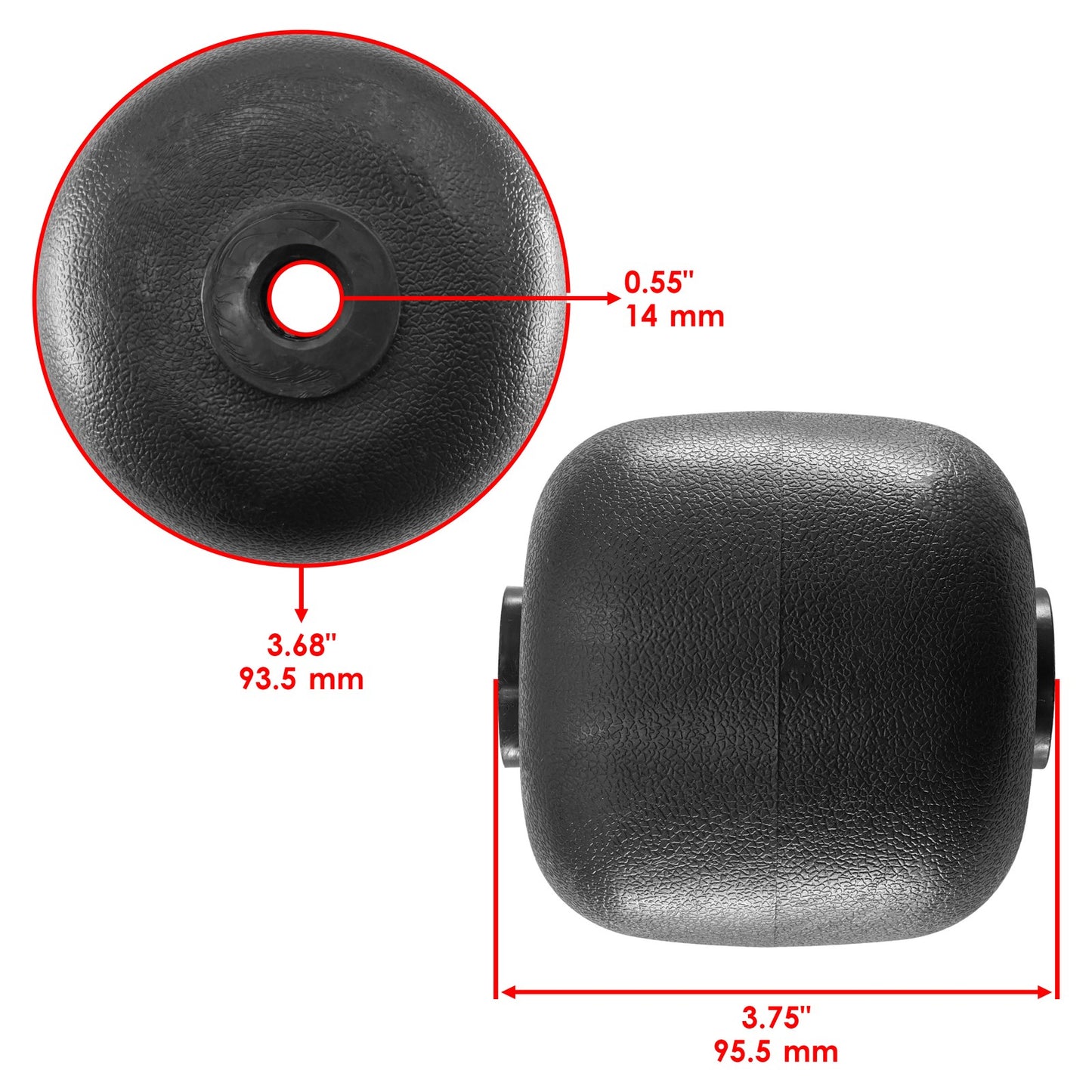 Anti Scalp Roller Deck Wheel Replacement for Wright Sport Stand AeroCore (2010–2019)