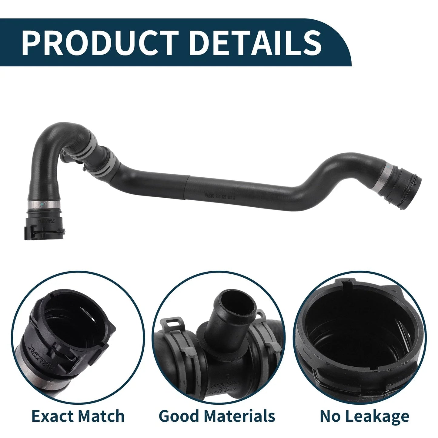 Radiator Hose for Porsche Macan 2.0L Rubber Water Pipe (2017-2024)