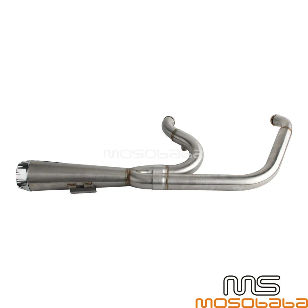 Full 2-into-1 Exhaust Pipes for Harley Softail Slim FLSL Fat Bob FXFB FXFBS (2018-2023)
