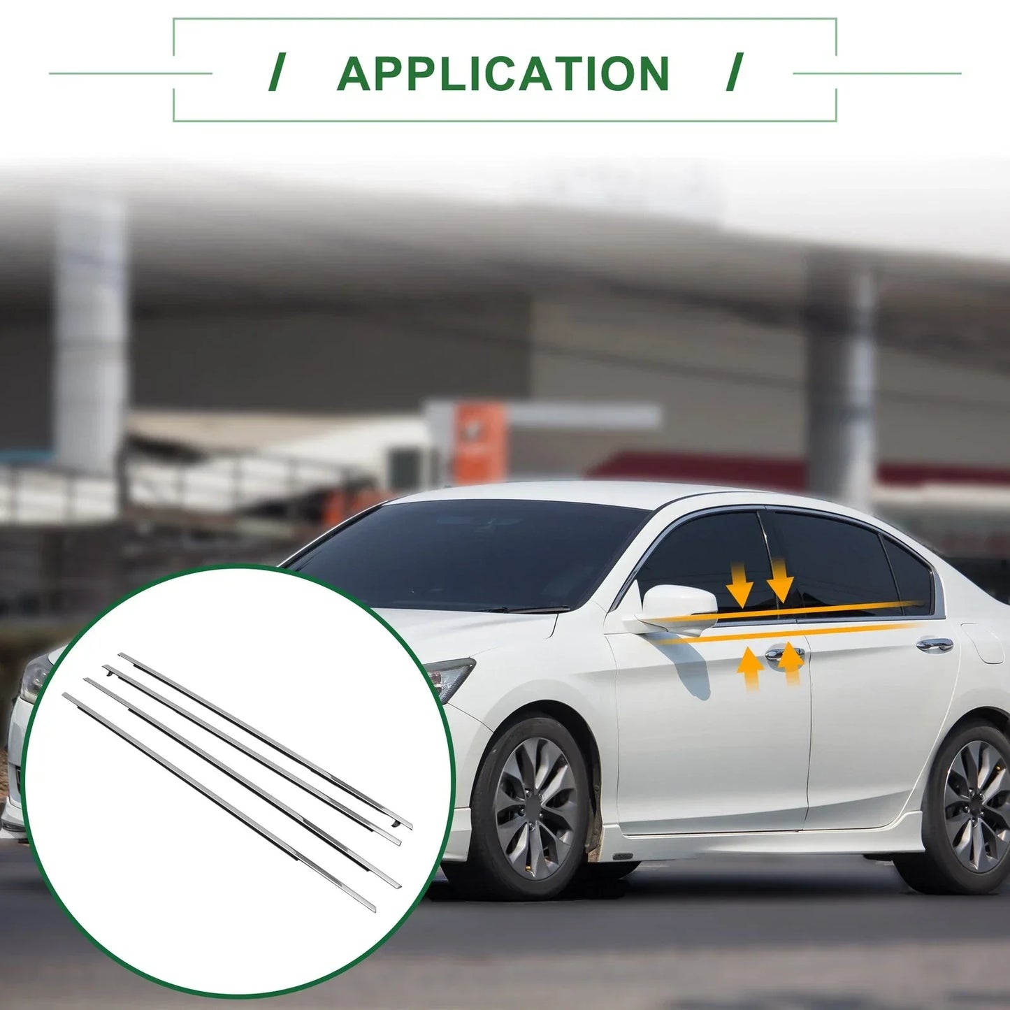 4pcs Weatherstrip Window Seal for Honda Accord (2003-2007) PVC