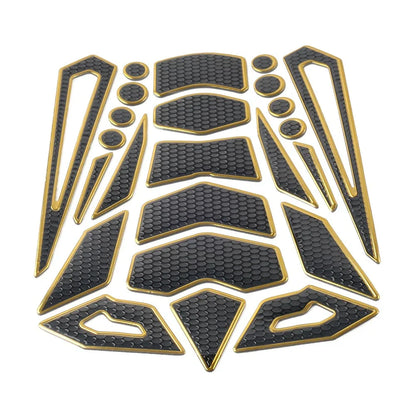 Gold Motorcycle Oil Fuel Tank Pad Cover Guard Protector Decal Sticker