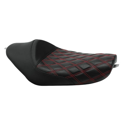 Black Red Driver Rider Seat for Harley Sportster Iron XL883 XL1200 (2010-2022)