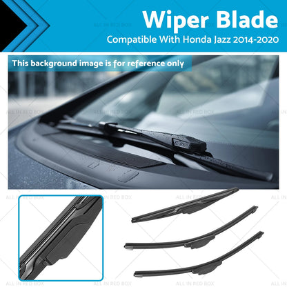 3 x Wiper Blades & Arms for Honda Jazz (2014-2020)