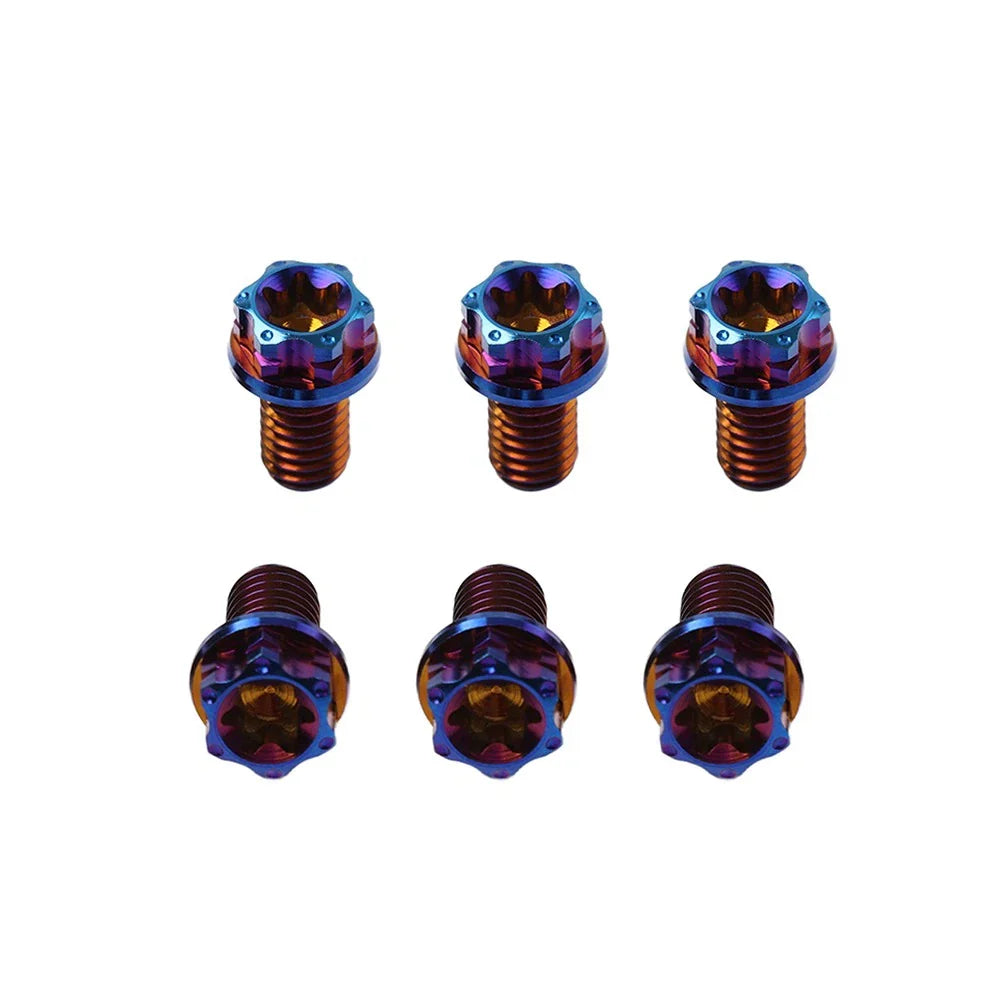 6 x Titanium M6x20mm Torx Head Flange Bolts for Motorcycle Bike Bicycle