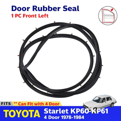 Door Rubber Seal Front LH Fits Toyota Starlet KP60 KP62 KP61 4D SED 1978-84 D09